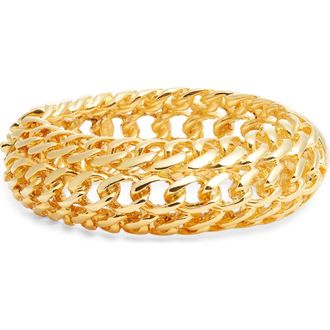 Kenneth Jay Lane Braided Bangle in Polished Gold at Nordstrom