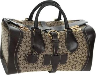 Celine Pre-owned Handbags, female, Brown, Size: ONE SIZE Pre-owned Vintage Canvas Handbag