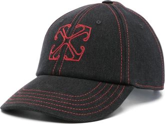 Off-white Arrow denim baseball cap - men - Cotton - M - Black