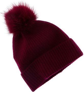 Amicale Cashmere Rib Knit Cashmere Hat