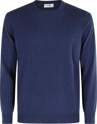 KANGRA Maglione girocollo in cashmere - Blu