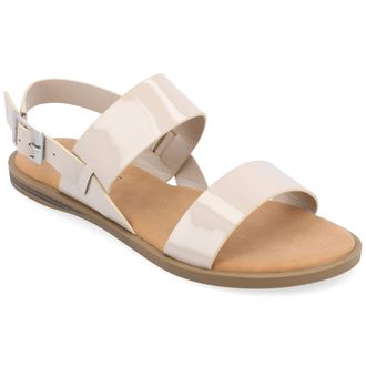 Journee Collection Women & apos;s Lavine Medium and Wide Width Flat Sandals