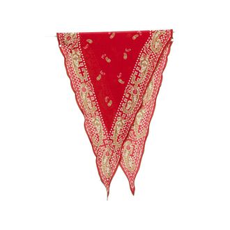 Mantero 1902 Paisley-print Scalloped-edge Scarf