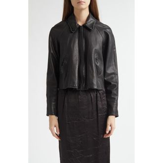 Nackiy&eacute; Pixie Lambskin Leather Jacket in Noir at Nordstrom, Size 4 Us