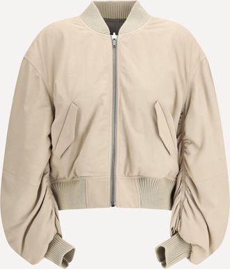 Rick Owens Bomber Secchia Flight in pelle di agnello Woman 38