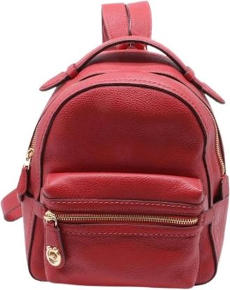 Coach Pre-owned Backpacks, female, Red, Size: ONE SIZE Pre-owned Charlie Backpack