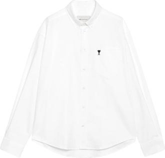 Ami Quota Boxy Fit Shirt - Heren - Zakelijke Overhemden - Wit - L - Katoen - Overhemden