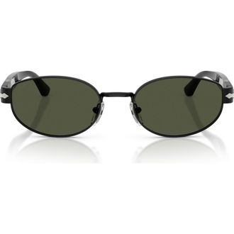 Persol 56mm Oval Sunglasses in Black /Green at Nordstrom