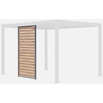 Sweeek Persiana De 130cm De Aluminio Efecto Madera Para P&eacute;rgola Triomphe De 3x4m