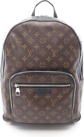 Louis Vuitton Black Brown Monogram Macassar Coated Canvas Leather Backpack (Pre-Owned)
