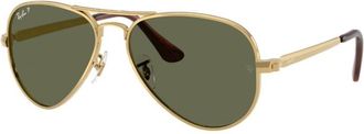 Ray-Ban Aviator Max Green Polarized Pilot Unisex Sunglasses RB3925 001/58 58