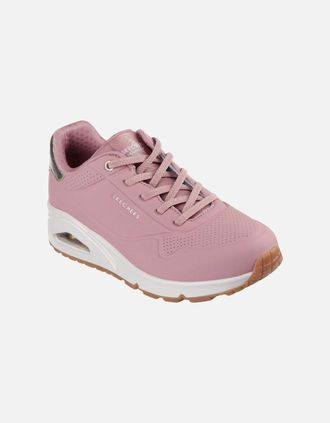 Skechers Womens Skechers Womens Uno - Shimmer Away 155196-ROS Rose Lace Up Shoes - Pink - Size: 5