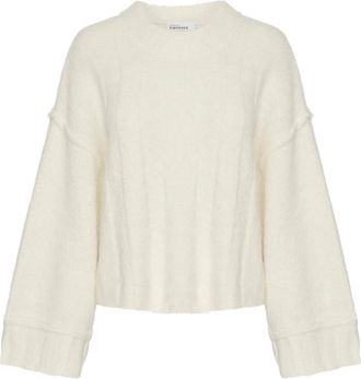 Karen by Simonsen Ronde hals Truien - Dames - Ronde hals truien - Wit - 2XL - Truien & Vesten