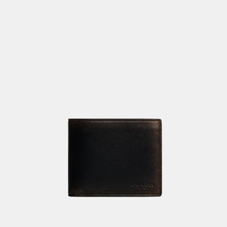 Coach Mens 3-In-1 Wallet In Loved Leather - Black - One Size