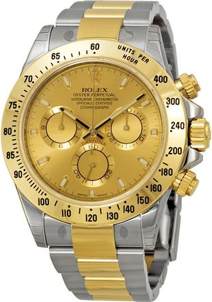 Rolex Pre-owned Rolex Cosmograph Daytona Champagne Dial Stainless steel and 18K Yellow Gold Oyster Bracelet Automatic Mens Watch 116523CSO