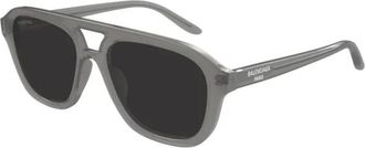 Balenciaga Aviator Zonnebril - Heren - Accessoires - Grijs - Maat: 55 MM