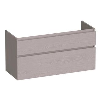 Marcel Breuer Delight wastafelonderkast - 120x46x60cm - 2 softclose lades - greeploos - 2 sifon uitsparingen - Timber Greige