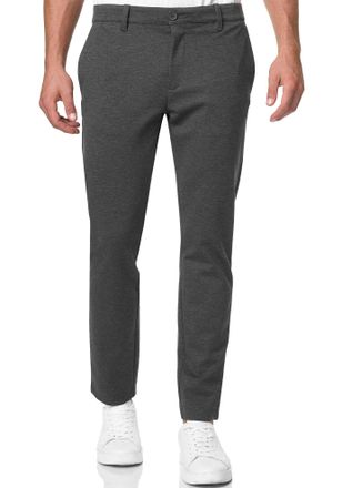 Indicode Anzughose INDICODE INRoedekro, Herren, Gr. 28, L&auml;nge 34, grau (charcoal mix), Web, Obermaterial: 65% Polyester, 35% Baumwolle, unifarben, slim fit kn&ouml;