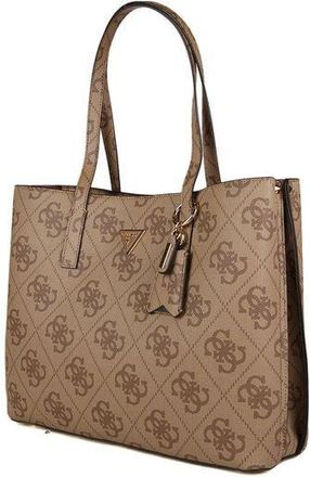 Guess Womens Tote Latte Logo Polyurethane Tote-bags