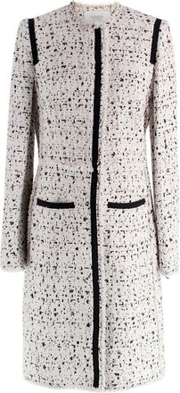 Giambattista Valli Black and White Lightweight Tweed Coat Size S