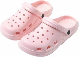 Generic Womens Plus Size Wide Width Flat Slide Sandals Summer Breathable Eva Lightweight Beach Casual Closed-Toe Shoes Hole Cavity Design Size 9 10-11 - Purpl