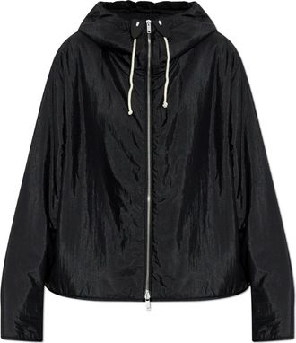 Jil Sander Giacca con cappuccio - Nero