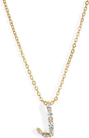 Lili Claspe Letter Pendant Necklace in Gold J at Nordstrom