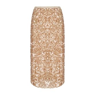 Max Mara Midi Skirts, female, Beige, Size: XS Occhio Midi Skirt