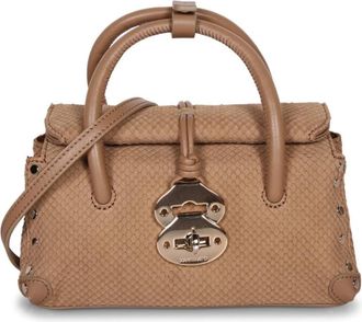 Zanellato Dotta Small Handbag - Dames - Handtassen - Beige - ONE Size - Leer - Tassen