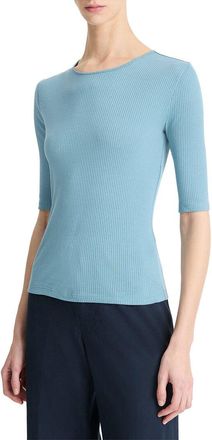 Vince Rib Elbow Crewneck Shirt