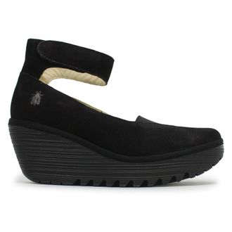 FLY London YOUS529FLY Cupido Leather Womens Comfort Shoes - Black - Size:UK 5