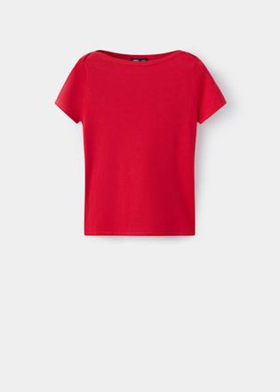 Mango Pullover maglia sottile maniche corte rosso - Donna - XXS - MANGO