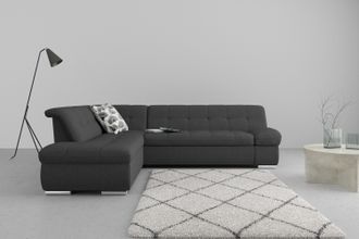 Domo Collection Ecksofa »Mona L-Form« wahlweise mit Bett- und Armlehnfunktion