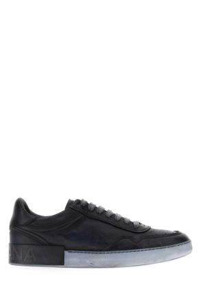 Dolce & Gabbana Zwarte Leren Sneakers