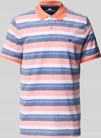 Fynch-Hatton Fynch-Hatton Regular Fit Poloshirt mit Label-Stitching in Orange, Größe 3XL