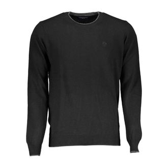 North Sails Round-neck Knitwear, male, Black, Size: 2XL Classic Fit Wool Crew Neck Sweater