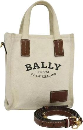 Bally Tweedehands Canvas handtassen - Dames - Vintage Handtas - Wit - ONE Size - Vintage