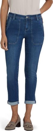 NYDJ Margot Utility Pockets Girlfriend Jeans in Vintage Lapis at Nordstrom, Size 16