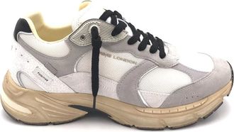 Crime London Schoenen, Heren, Wit, 41 EU, Leer, Fugitive Running Sneakers