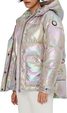 Noize Belted Oversize Hooded Puffer Coat in Tanzanite at Nordstrom Rack, Size Medium