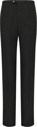 Kiton Zwarte Wol Formele Broek - Heren - Straight fit broeken - Zwart - L - Wol - Broeken