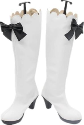 Generic Womens Anime Cosplay Boots for Hoshino Rubii Fancy Stage Performance Props Shoes Custom Made Halloween Christma Comic Con (White,10.5)