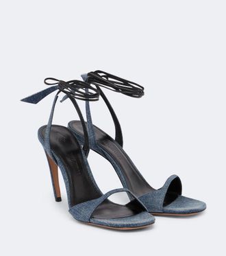 The Attico Ora denim slingback sandals