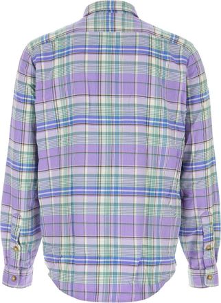 Polo Ralph Lauren Mens Plaid Flannel Shirt Purple Cotton