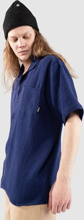 Blue Tomato Plain Linen Camicia blu