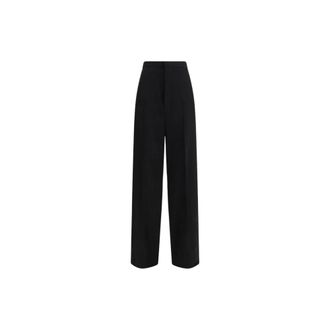 Balenciaga Katoenen Wijde Broek - Dames - Broeken - Zwart - Maat: 3XS Katoen