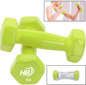 Trade Shop Trade Shop - Manubrio Singolo Pesi In Vinile Allenamento Esercizi Casa Palestra Workout Fit - Verde -10 Kg