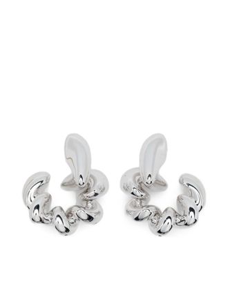 Maria Black Coil Inverted earrings - women - White Rhodium-Plated Recycled Sterling Silver - One Size