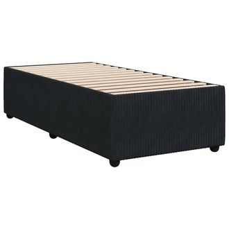 Berkfield Home Soft Bed Frame without Mattress Black Single Velvet