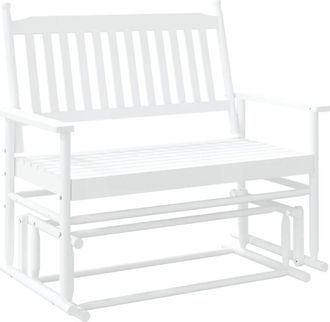 vidaXL Banco Deslizante Madera Maciza De &Aacute;lamo Blanco 118x70x104,5 Cm Vidaxl